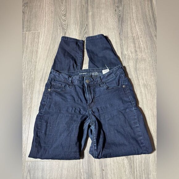 Old Navy Rockstar Low Rise Blue Jeans EPC Size 4 Excellent Preloved Condition - Picture 1 of 6